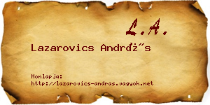 Lazarovics András névjegykártya